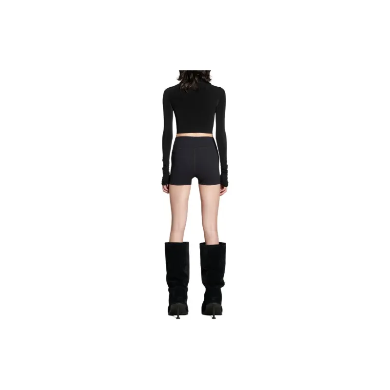 Balenciaga Logo Printed High Rise Cycling Shorts-3