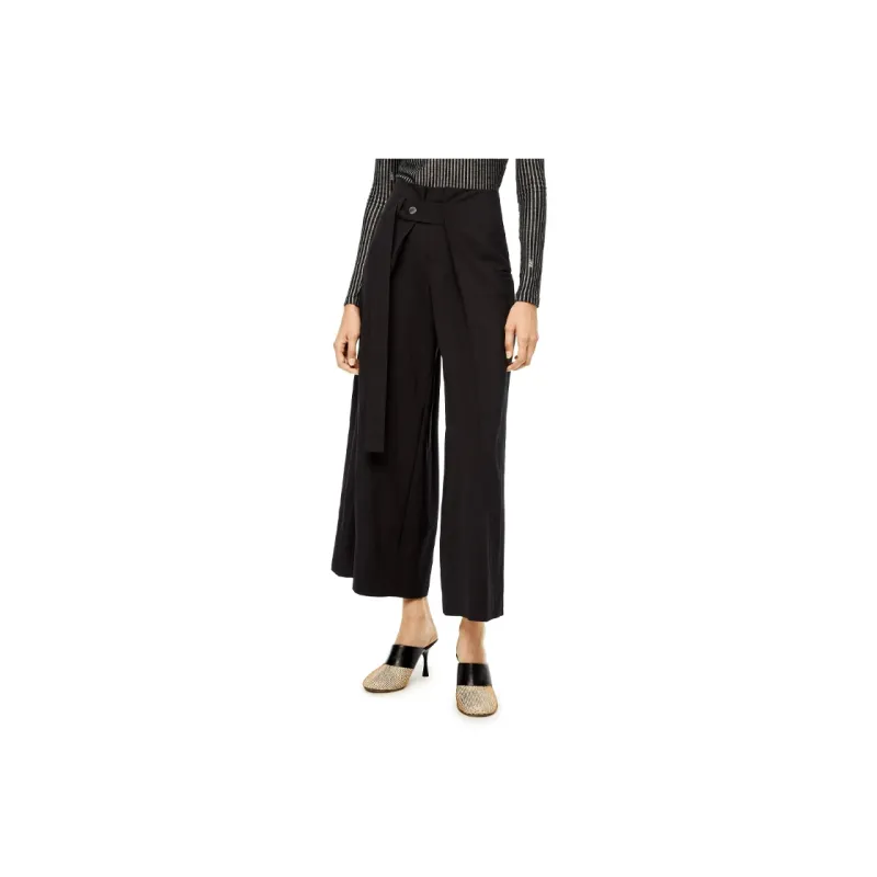 LOEWE Luxury Cropped Belted Pants 'Black'-3