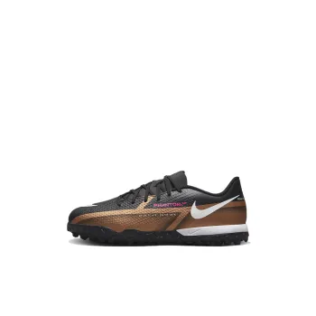 Nike Phantom GT Jr. Academy TF Low Top Grass Kids' Soccer Shoes Black Gold Kids'