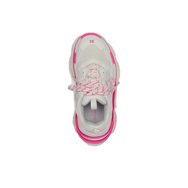 Balenciaga Triple S Low Top Kids Lifestyle Shoes Pink White Kids'-2