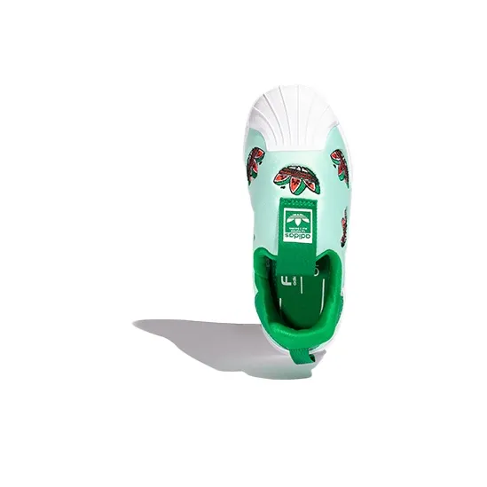 Adidas Originals Superstar Series 360 I Low Top Skateboard Shoes Green White Infant And Toddler-4