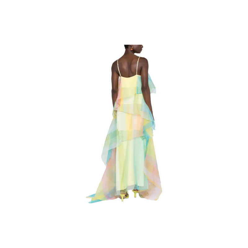 Staud Hyacinth Striped Tiered Organza Dress-2