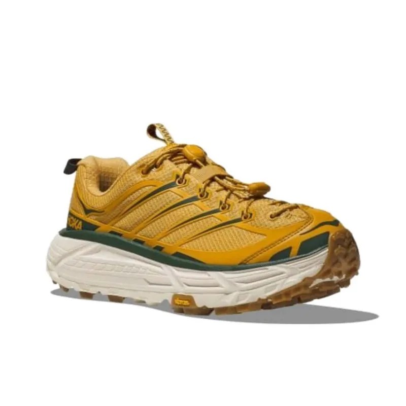 HOKA ONE ONE Mafate Three 2 Cushioned Wear Resistant Breathable Lightweight Low Top Casual Shoes Unisex Yellow-1