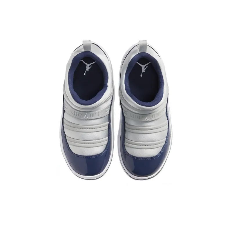 Jordan Air Jordan 11 Retro Little Fle Low Top Children's Basketball Shoes Blue Silver Children Aged 3 7 Years Old-2