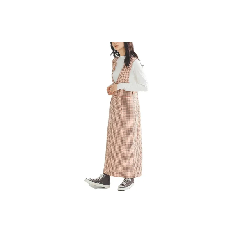 Beams Sleeveless Dresses Women's Orange-3