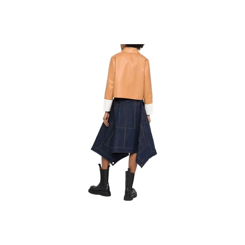 Alexander McQueen Denim Long Skirts Women's Blue-2