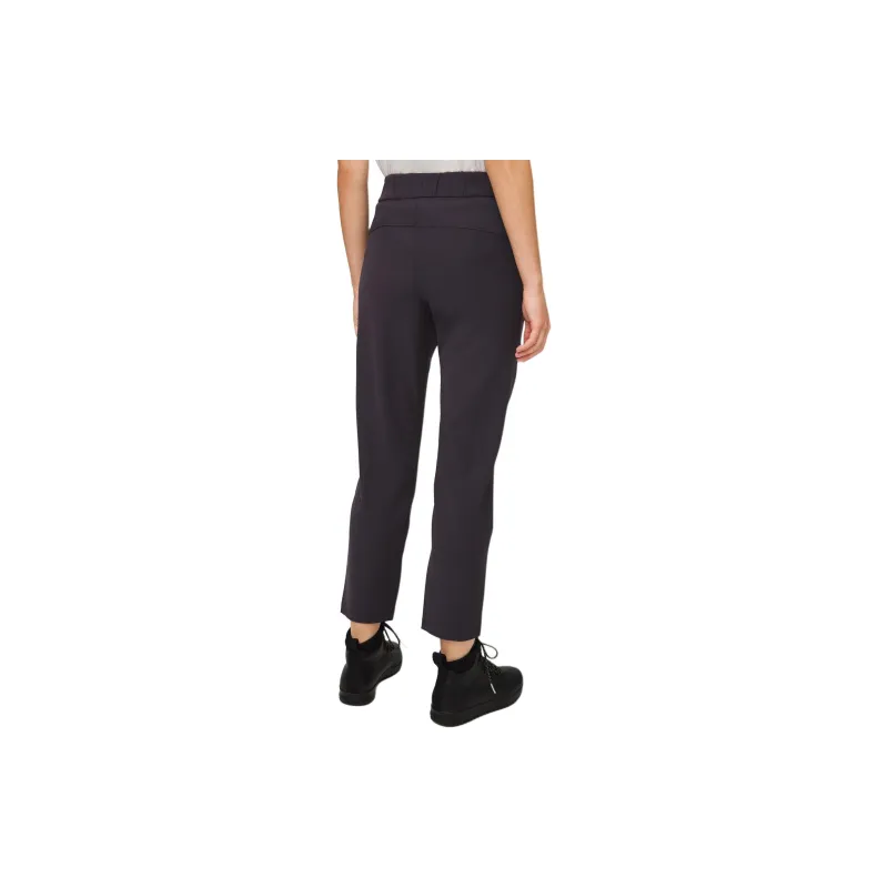 Lululemon On The Fly Knitted Sports Pants Women's Black Maroon-1