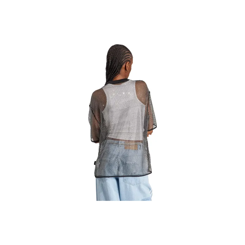 Adidas Originals Drop Shoulder Sleeve T Shirt Women's Gray-3