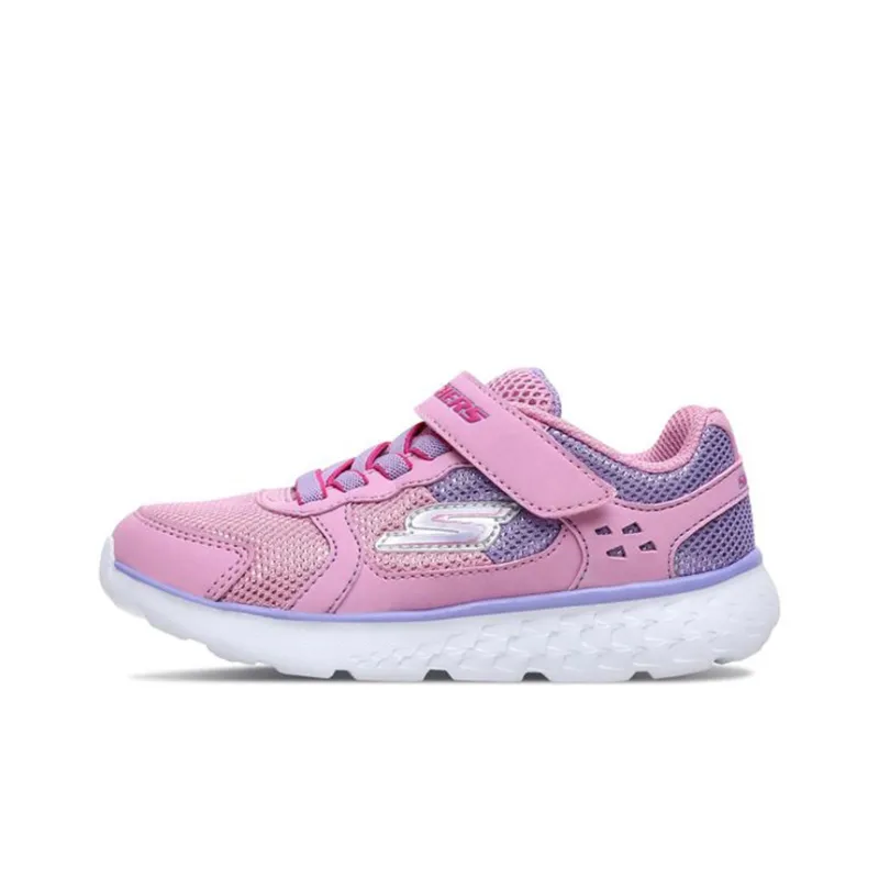 Skechers Go Run 400 Sparkle Sprinters Abrasion Resistant Breathable Low Top Kids' Running Shoes Pink Purple Teenagers-0