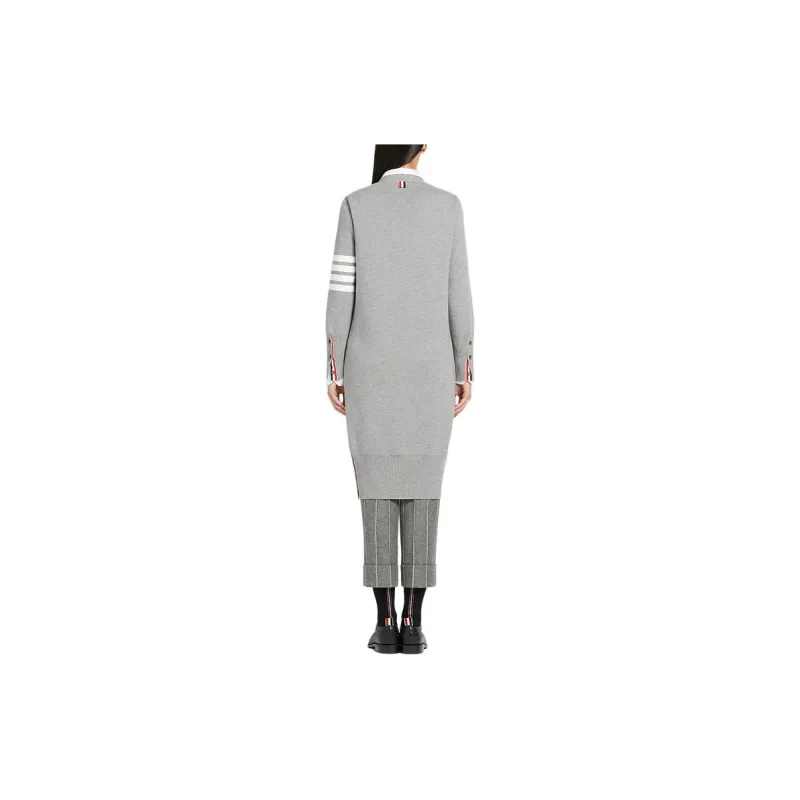 THOM BROWNE 4 Bar Detail Longline Cardigan-4