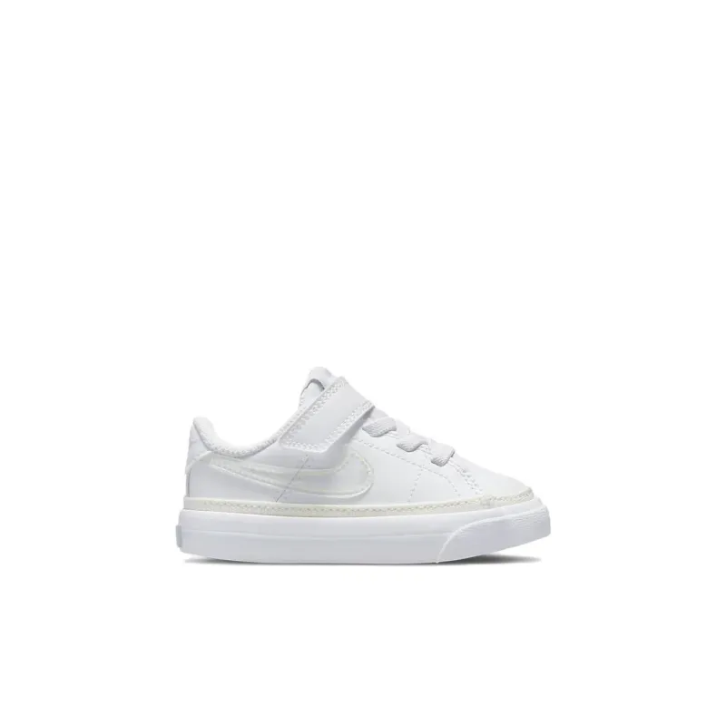 Nike Court Legacy TD Slip Resistant Shock Absorbers Low Top Skateboard Shoes White Infant And Toddler-1