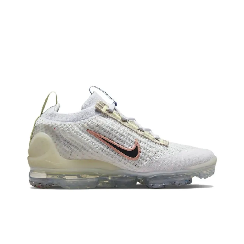 Nike Air VaporMax 2021 Flyknit GS 'Mismatched Swoosh - White'-1