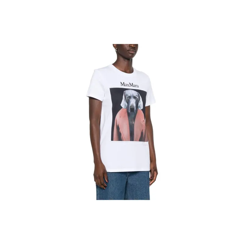 MaxMara Graphic Printed Crewneck T Shirt-3