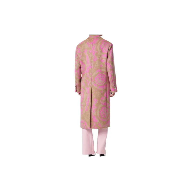 VERSACE Barocco-print Single-breasted Coat-2
