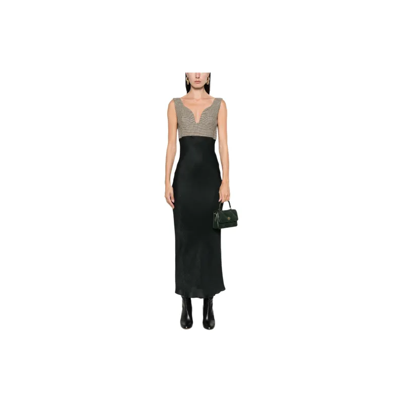 Dorothee Schumacher Checked Seduction Maxi Dress-1