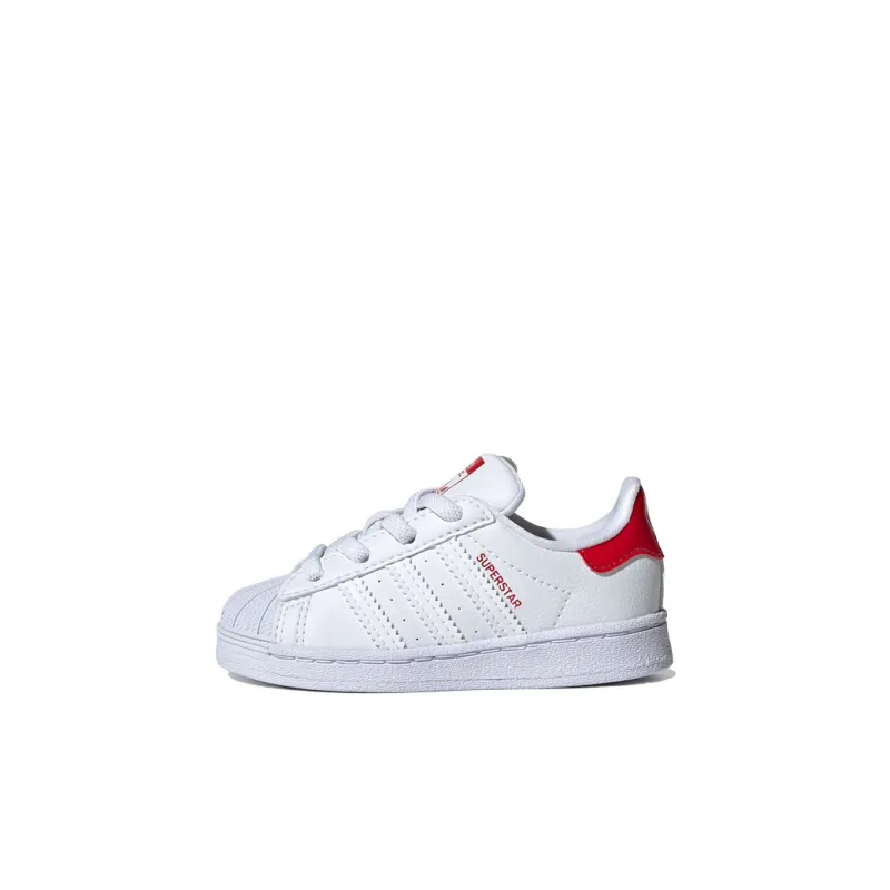 Adidas Originals Slip Resistant Low Top Toddler Shoes White Red Infant And Toddler-0