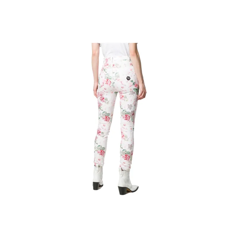 PHILIPP PLEIN Embellished Rose Print Jeans-2
