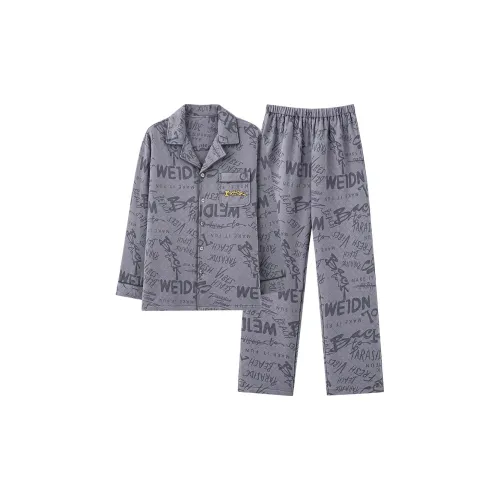 UAVAE Pajama Set Men's Gray Blue