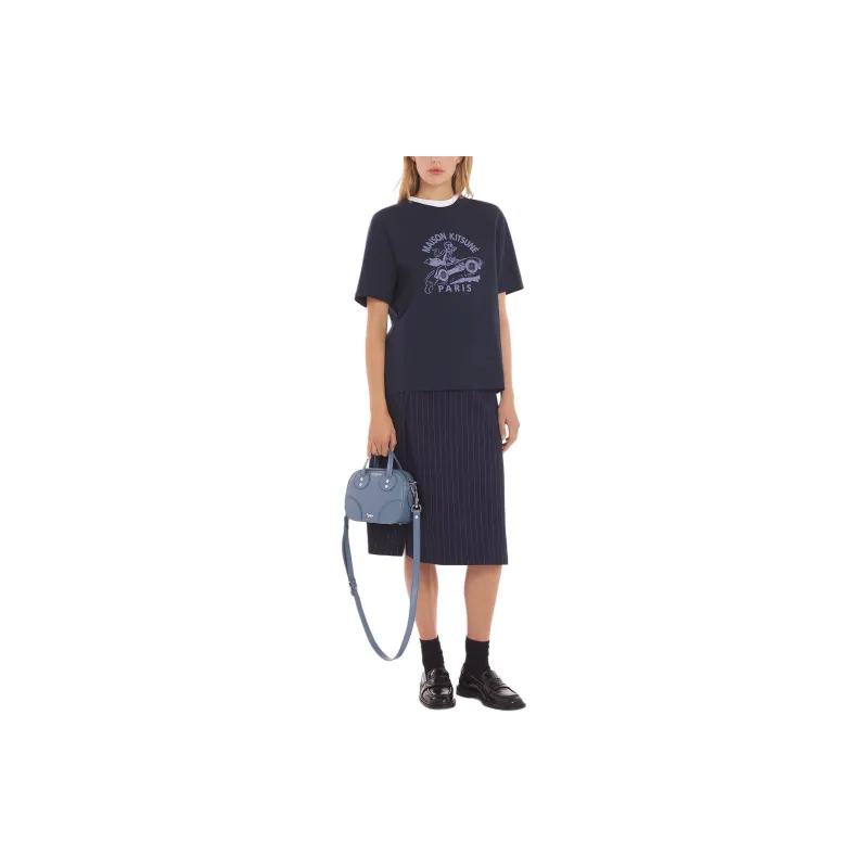 Maison Kitsune SS24 T Shirt Women's Ink Blue-3