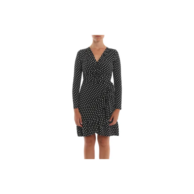 MICHAEL KORS MMK Long Sleeved Dress Women's Black-2