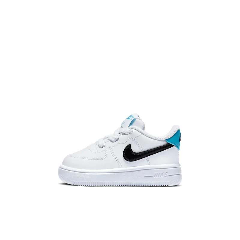 Nike Air Force 1 18 Low Top Skateboard Shoes White Blue Infant And Toddler-0