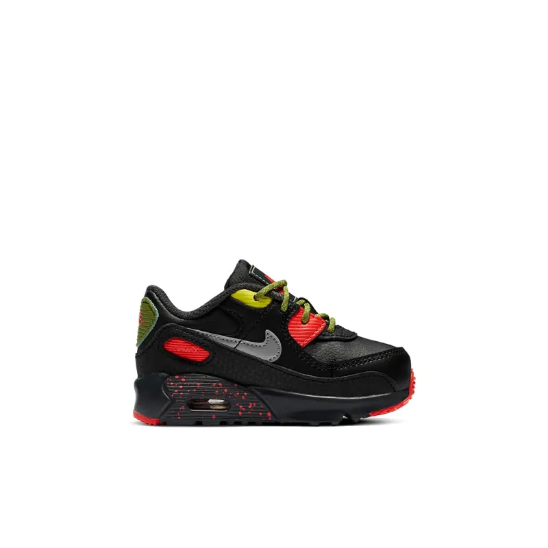 Nike Air Max 90 Low Top Toddler Shoes Black Red Green Infant And Toddler-1