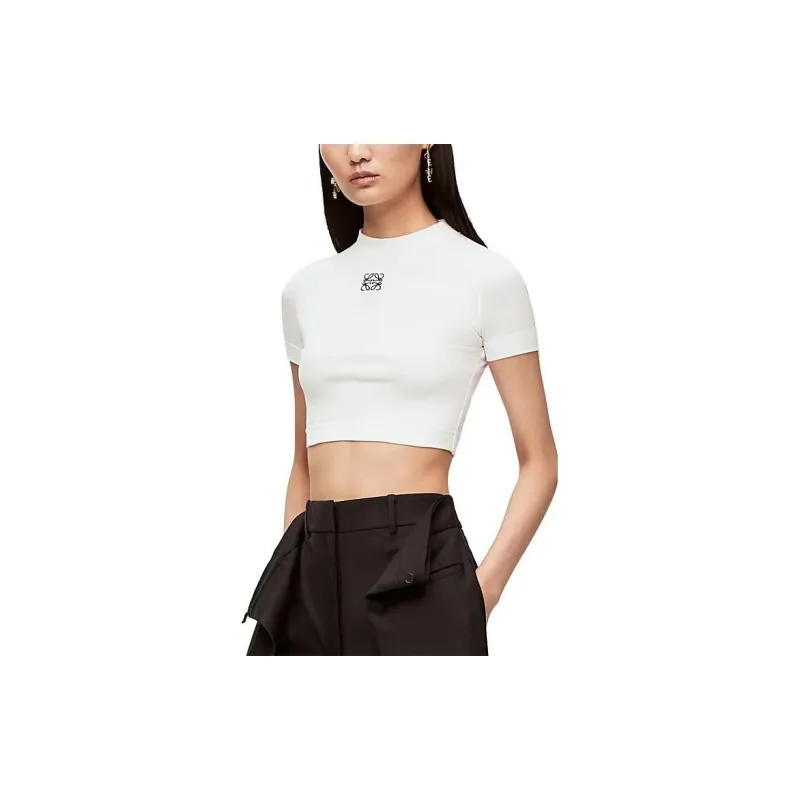 LOEWE 2000s Anagram embroidered T shirt-3