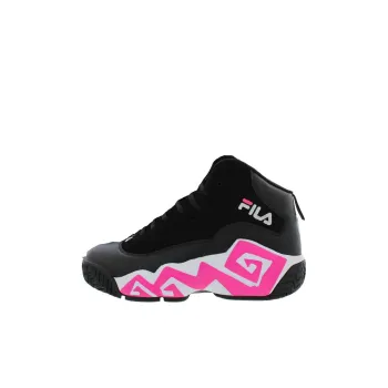 FILA KIDS MB Abrasion Resistant Breathable Mid Top Children's Basketball Shoes Black Kids'