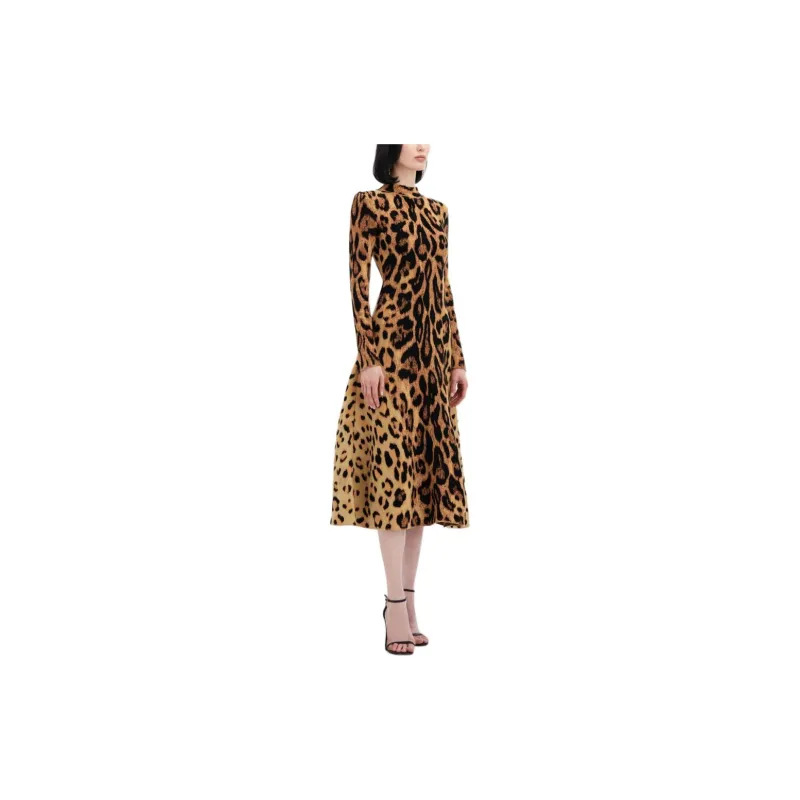 Oscar De La Renta Jaguar Jacquard Dress-2