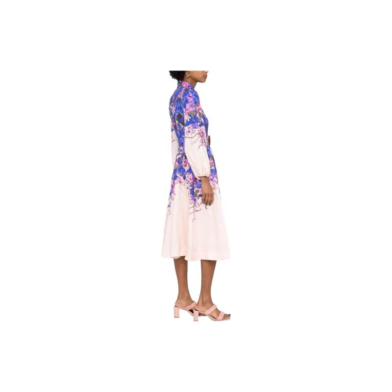 Zimmermann Long Sleeved Dress Women's Purple-3