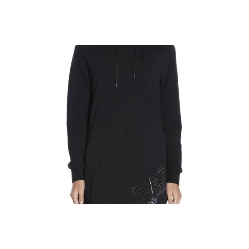 EMPORIO ARMANI EA7 Long Sleeved Dresses Women's Black-7