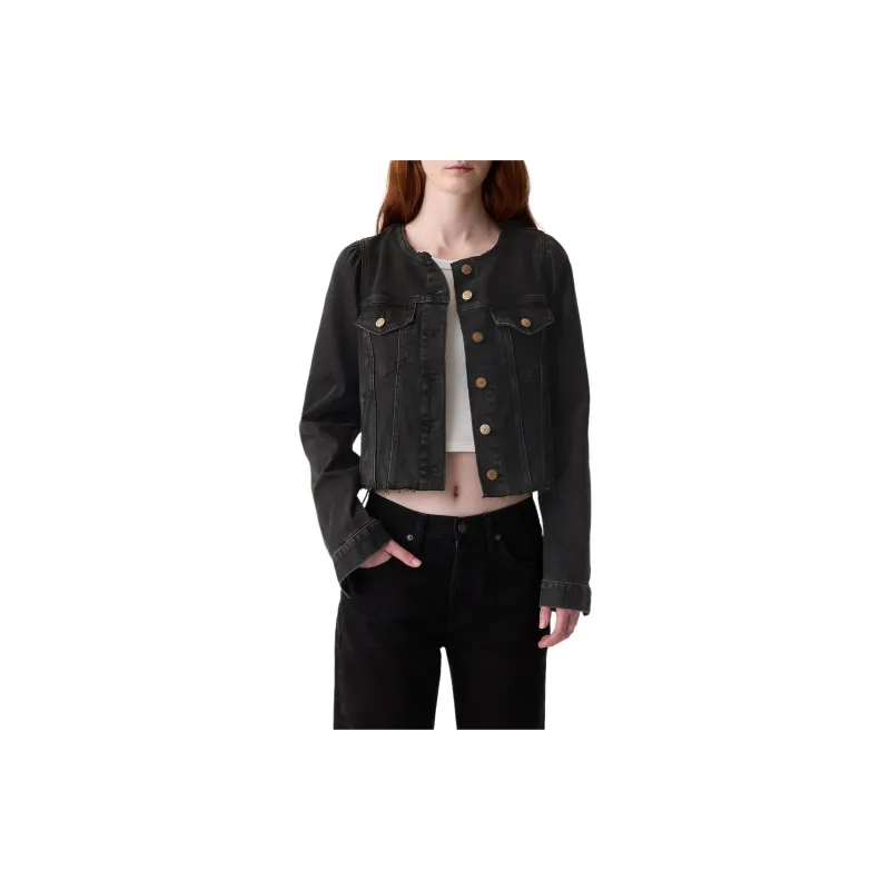 GAP Denim Jackets Women's Black-2