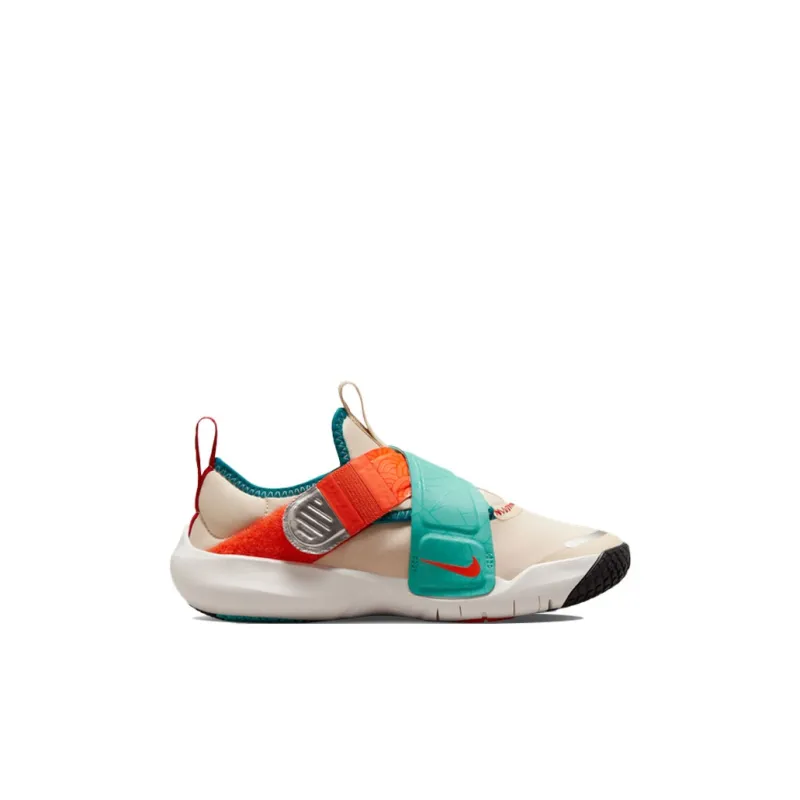 Nike Flex Advance Abrasion Resistant Low Top Kids' Running Shoes Beige Orange Children Aged 3 7 Years Old-1