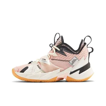 Jordan Why Not Zer0.3 Slip Resistant Cushioning Wear Resistant Mid Top Children's Basketball Shoes Coral Pink Teenagers