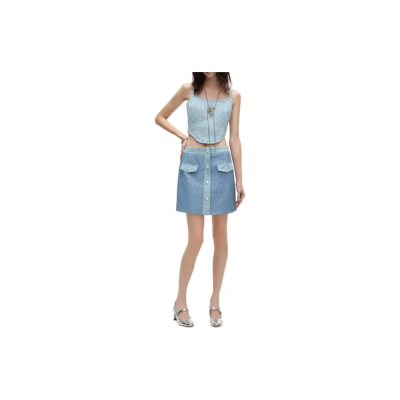 KARL LAGERFELD SS24 Camisole Women's Blue-1