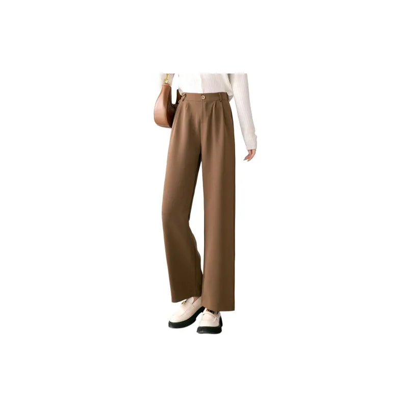 Like The Age Of Water Casual Pants Women's Dark Coffee-1