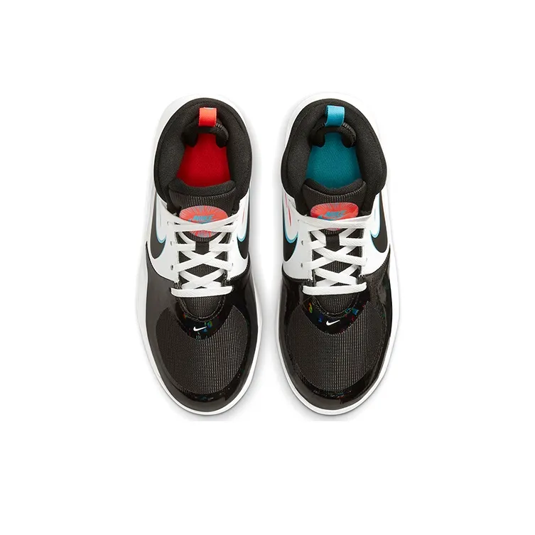 Nike Team Hustle D 9 Slip Resistant Cushioning Wear Resistant Breathable Mid Top Children's Basketball Shoes Teenagers-3