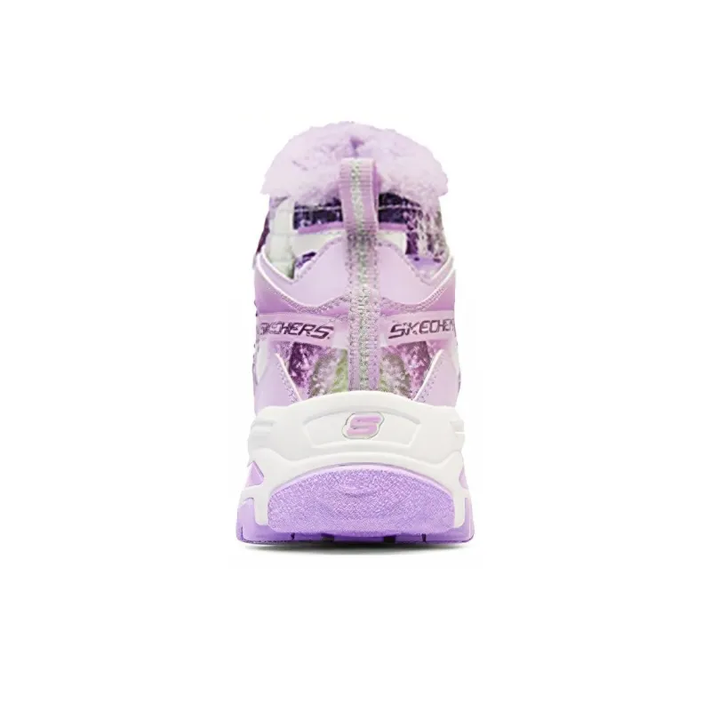 Skechers Slip Resistant Cushioning Wear Resistant Kids Lifestyle Shoes Purple White Teenagers-3