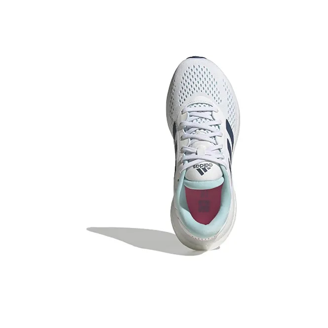 Adidas Supernova 2 J Abrasion Resistant Breathable Low Top Running Shoes White Blue Teenagers-3