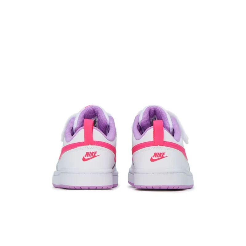 Nike Court Borough Low 2 White Fuchsia Glow PS-2