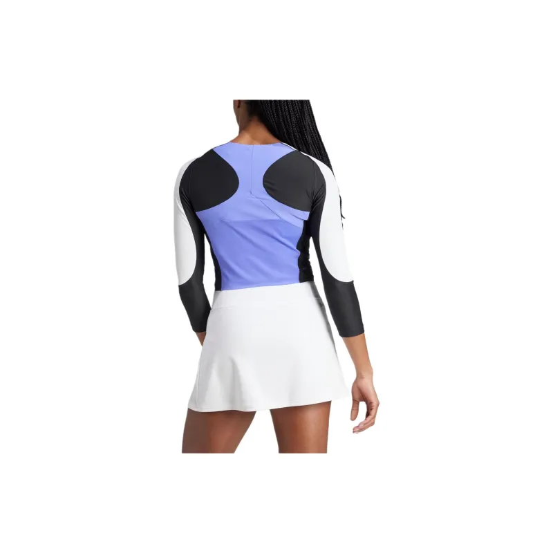 Adidas Tennis T-Shirt Women's Cobalt Blue/Black White-2
