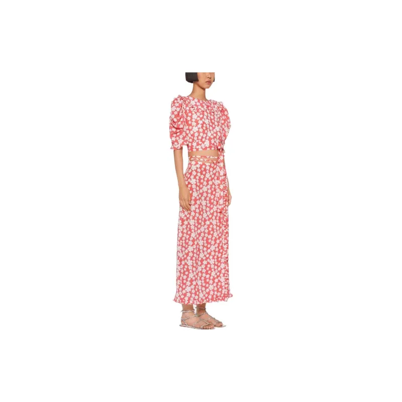 MIU MIU Casual Long Skirt Women's Red-3