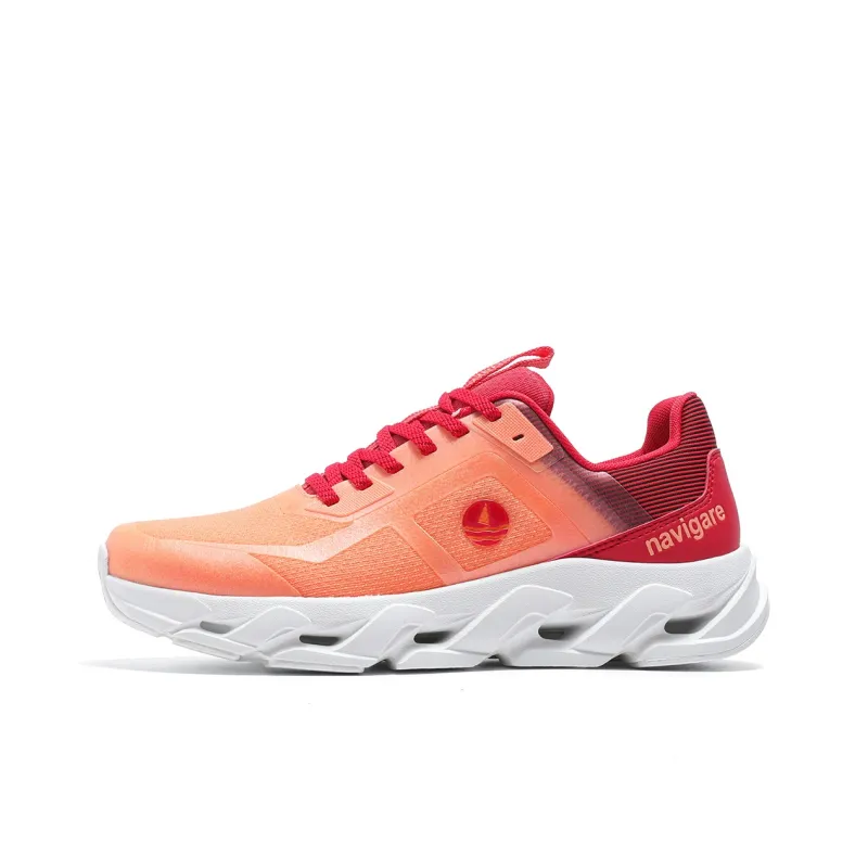 NAVIGARE Trendy Jogger Running Shoes Men Low Top Black/Gray/White/Gray/Orange/Red-4