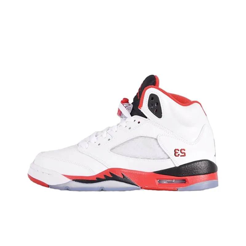 Air Jordan 5 Retro Fire Red Black Tongue 2013 GS-2