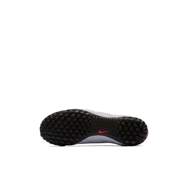 Nike Bomba Slip Resistant Cushioning Wear Resistant Low Top Kids' Soccer Shoes Gray Red Kids'-5
