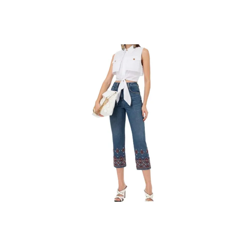 Elisabetta Franchi Cape insert Cropped Shirt-1