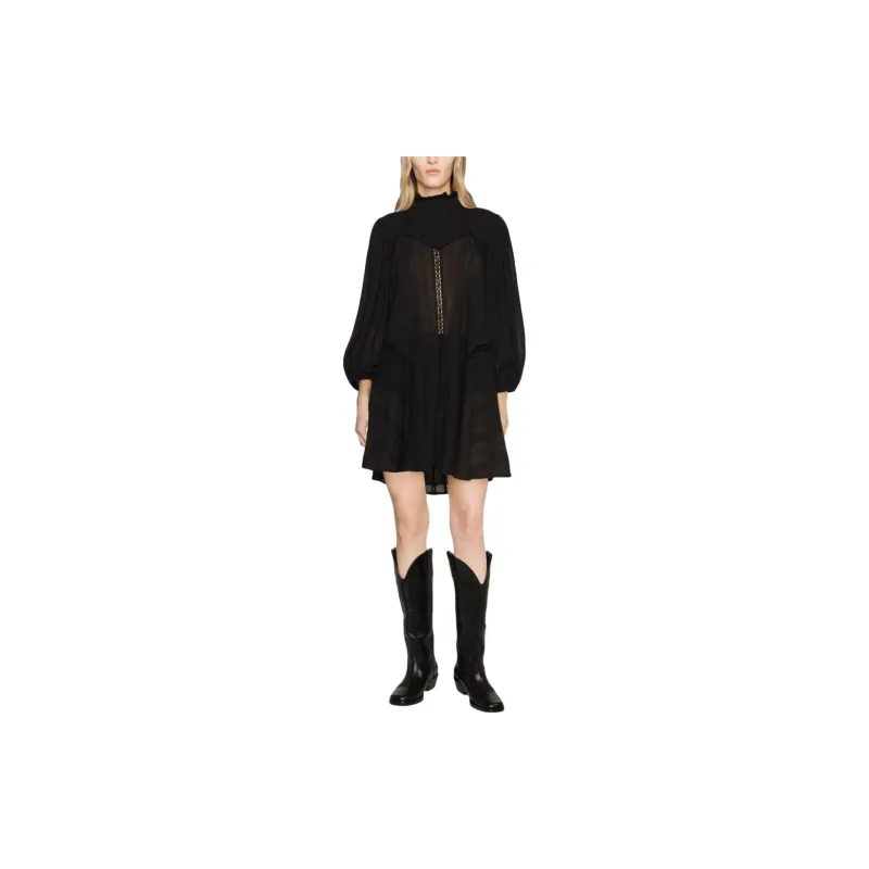 ISABEL MARANT ETOILE Long-Sleeved Dresses Women's Black-1