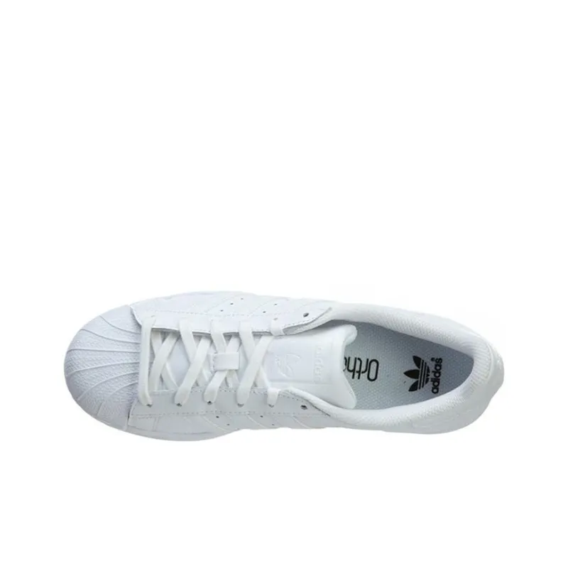 Adidas Originals Foundation J Slip Resistant Shock Absorbers Low Top Skateboard Shoes White Teenagers-3