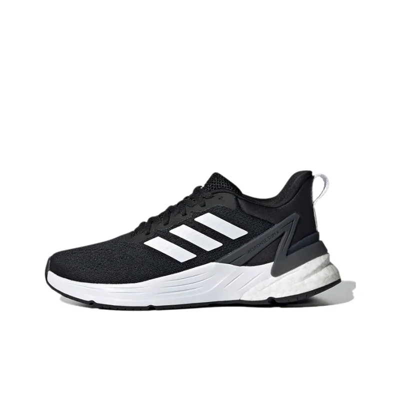 Adidas Response Super 2.0 J Abrasion Resistant Low Top Kids' Running Shoes Black Teenagers-0