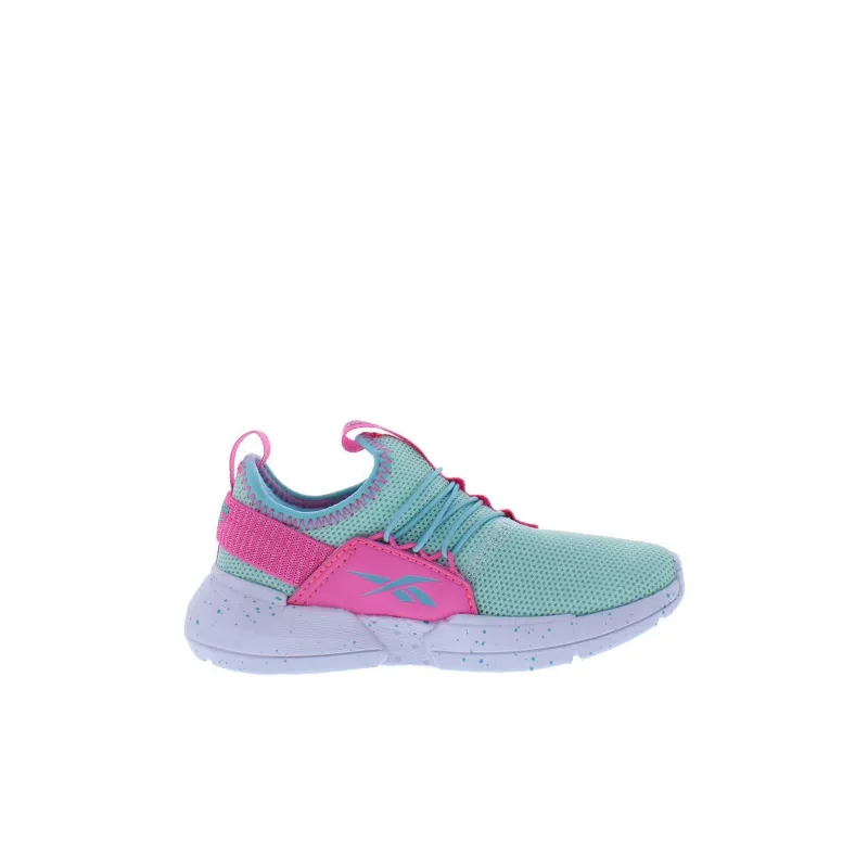 Reebok Cushioning, Wear Resistant Low Top Kids' Running Shoes Green Pink Kids'-2